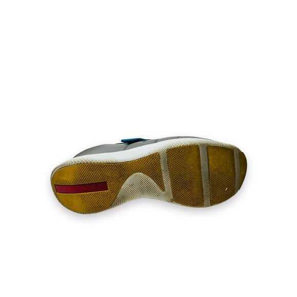 PRADA Sport Grey Nylon And Rubber Strap Lace Up Sneakers Size EU 38.5 US 8. - Picture 7 of 8